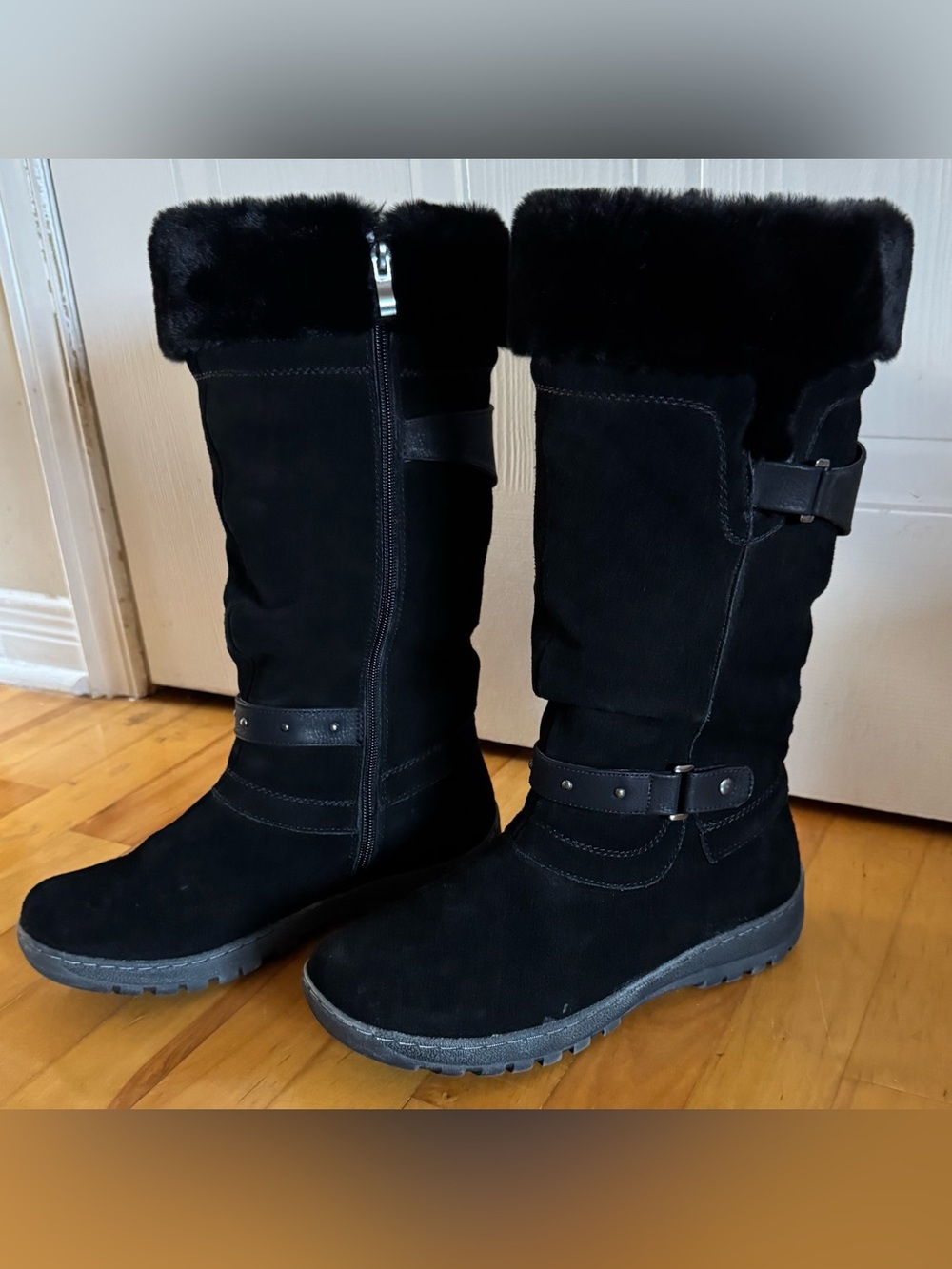 Banff Trail Women's Water Resistant Mid Calf Suede Winter Boots